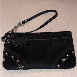 Black Coach Wristlet